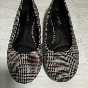 Lane Bryant Women's Plaid Flats with Red Accents size 10W